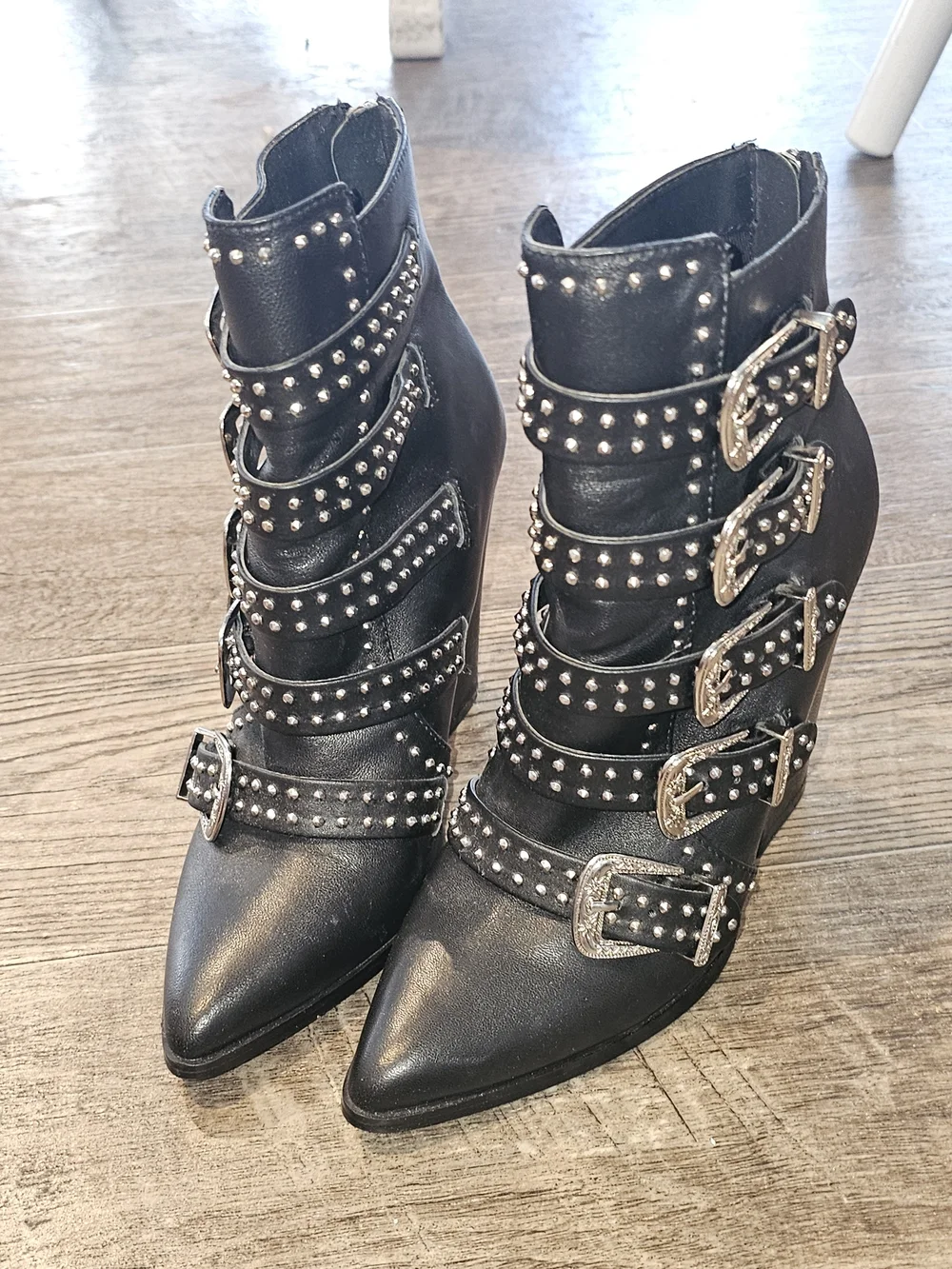 Steve Madden Black Leather & PU Men's Boot